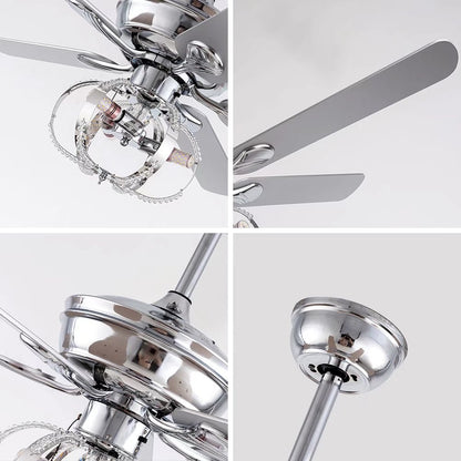 Modern Metal Chandelier Ceiling Fan