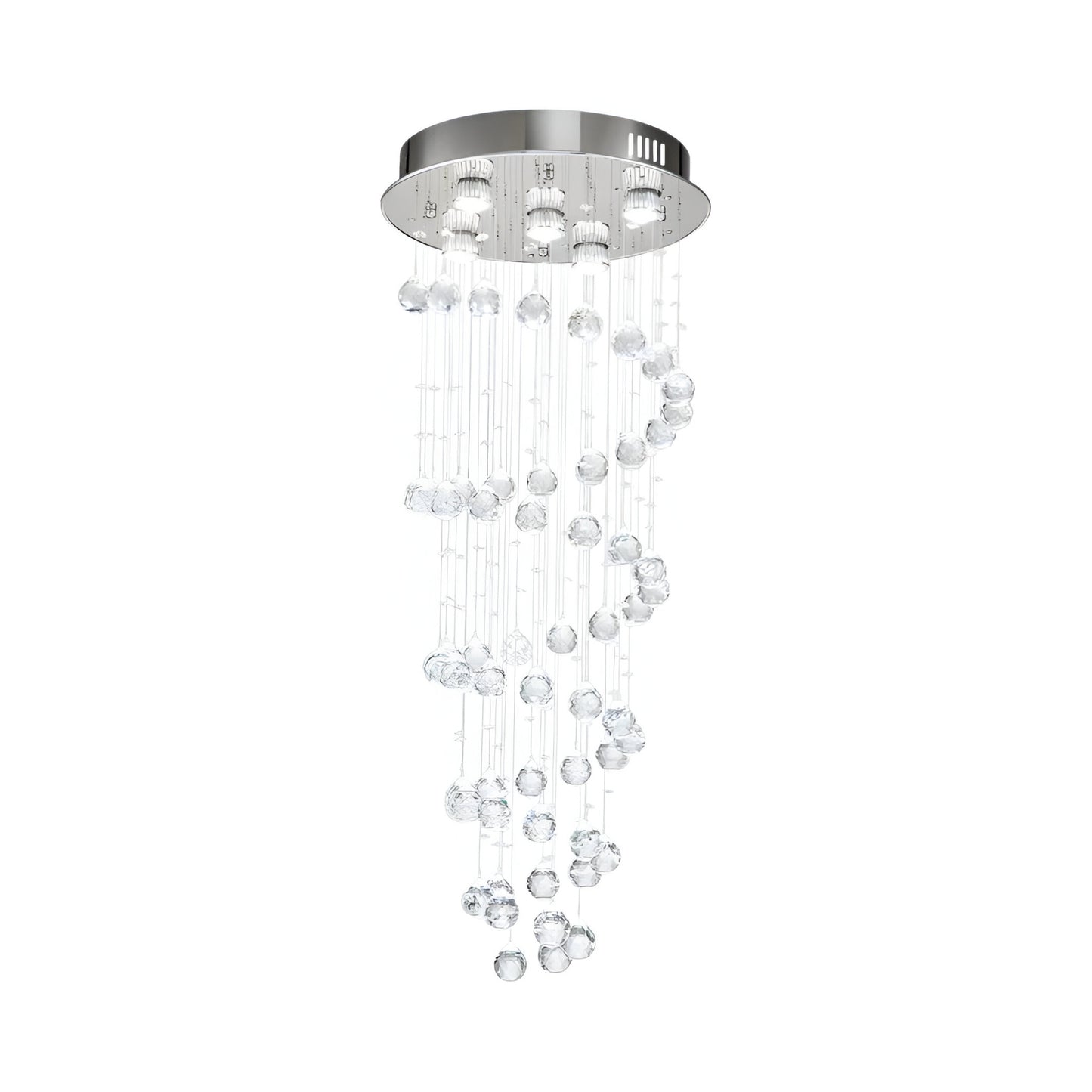 Stylish Spiral Faux Crystal Chandelier Light