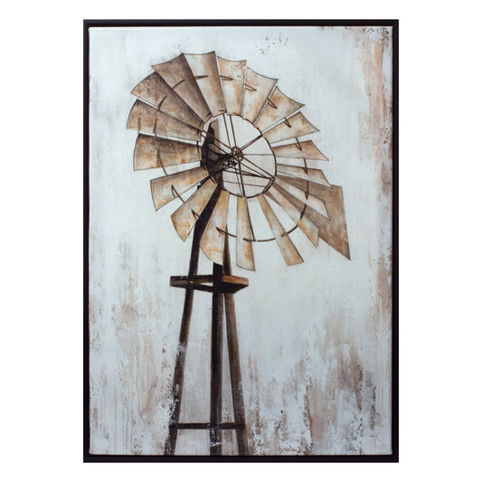 Brown Fabric Windmill Wall Decor