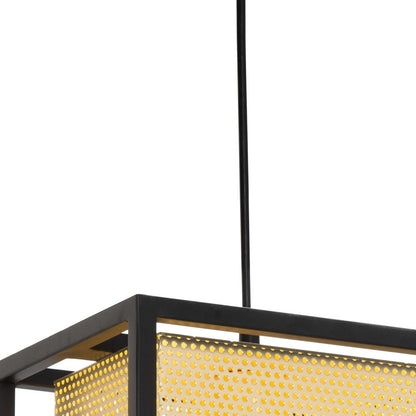 Gold and Black Geometric Metal Ceiling Light