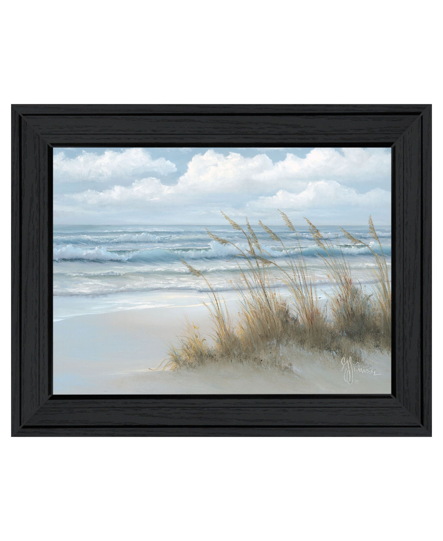 Sea Oats Black Framed Print Wall Art