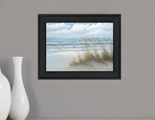 Sea Oats Black Framed Print Wall Art