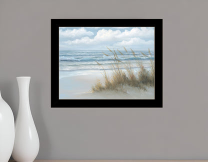 Sea Oats Black Framed Print Wall Art