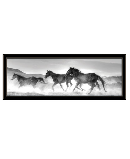 Horses Rolling By White Framed Print Wall Art