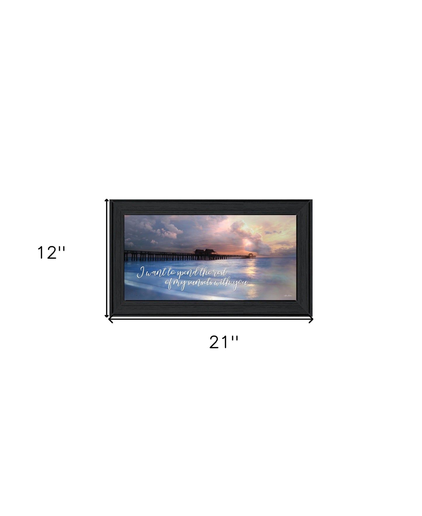 Rest of My Sunsets Black Framed Print Wall Art