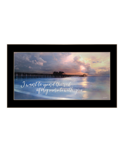 Rest of My Sunsets Black Framed Print Wall Art