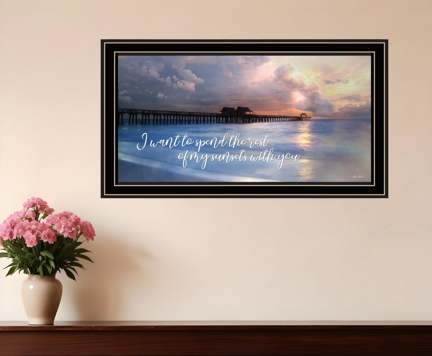 Rest of My Sunsets Black Framed Print Wall Art