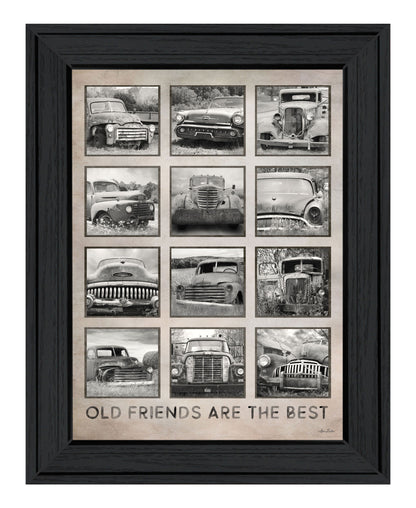 Old Friends Cars Are The Best Black Framed Print Wall Art