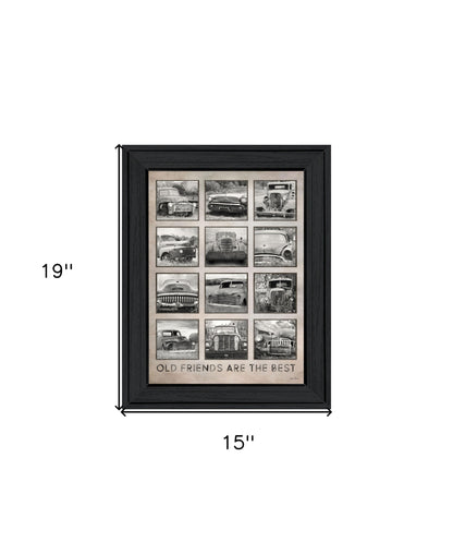 Old Friends Cars Are The Best Black Framed Print Wall Art