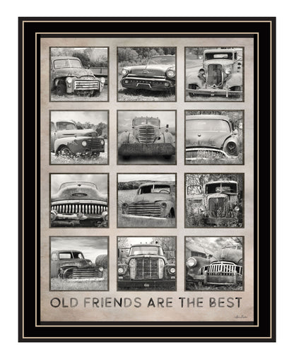 Old Friends Cars Are The Best Black Framed Print Wall Art