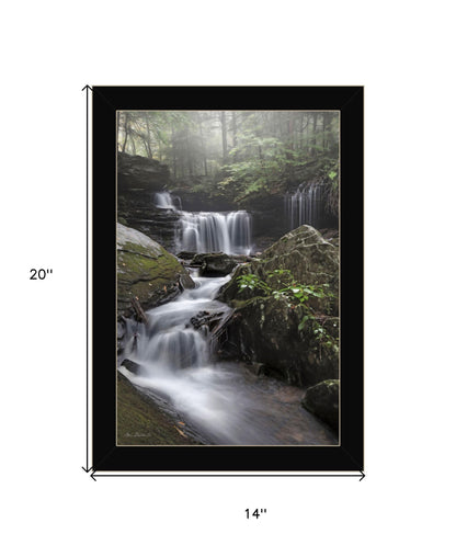 Ricketts Waterfall Black Framed Print Wall Art