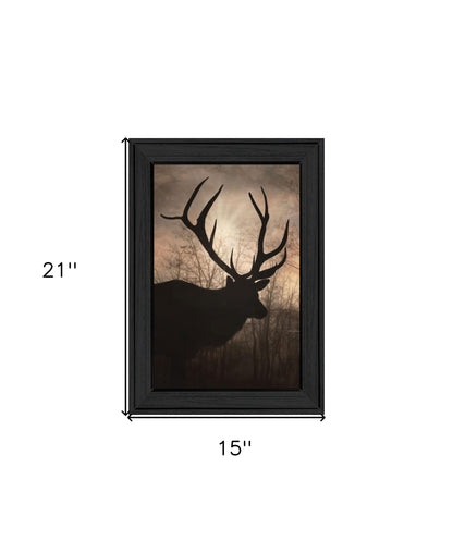 Elk Sunrise Black Framed Print Wall Art