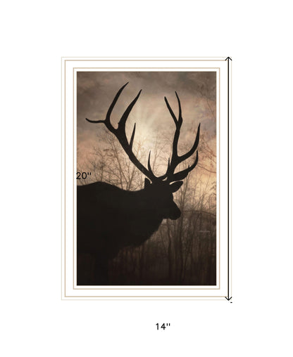 Elk Sunrise Black Framed Print Wall Art