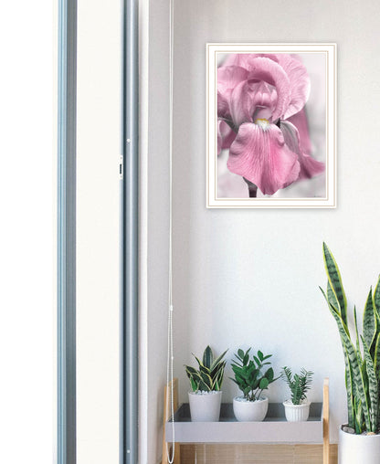 Pink Iris Black Framed Print Wall Art