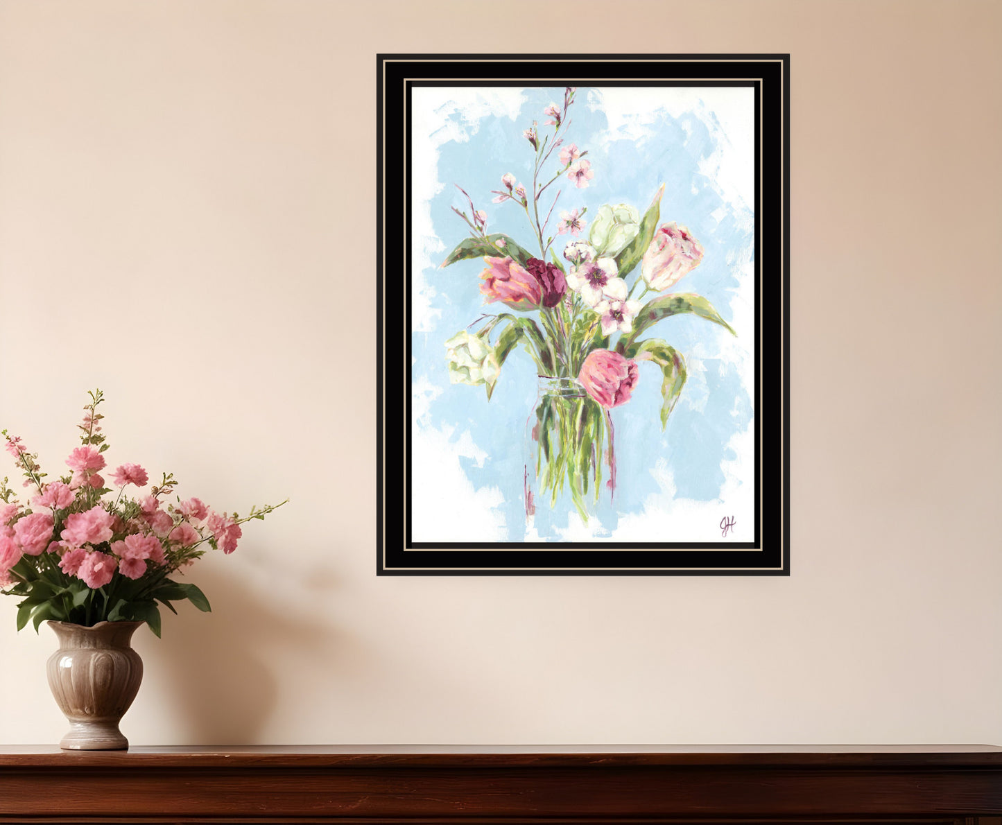 Flourish Black Framed Print Wall Art