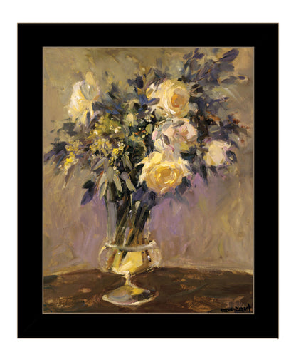 Evening Vase Black Framed Print Wall Art