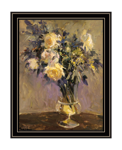 Evening Vase Black Framed Print Wall Art