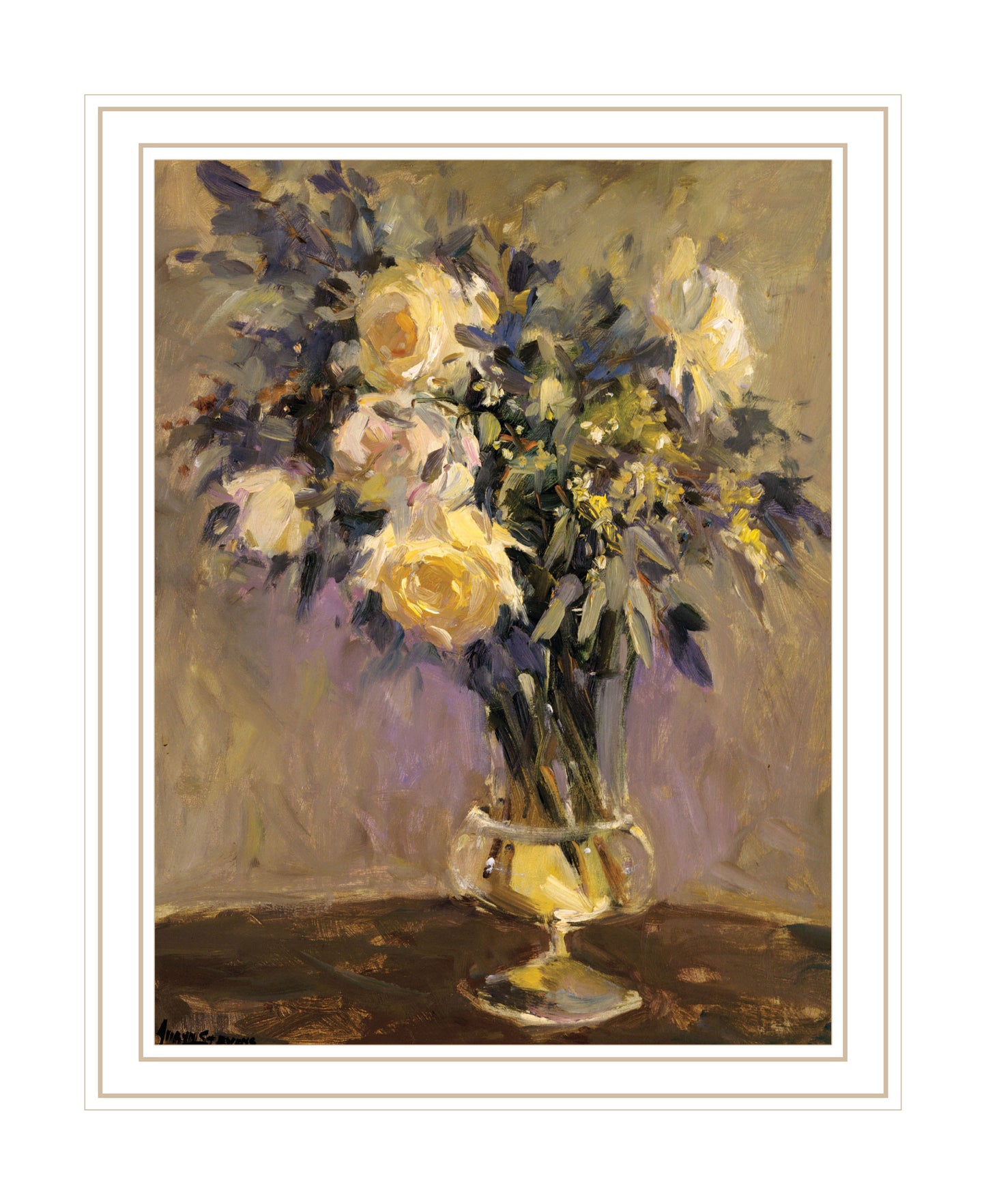 Evening Vase Black Framed Print Wall Art