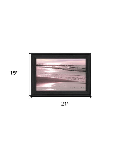 Breakfast On The Beach Black Framed Print Wall Art