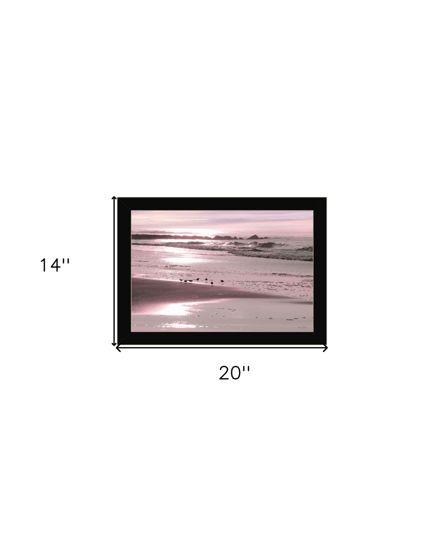 Breakfast On The Beach Black Framed Print Wall Art