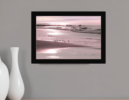 Breakfast On The Beach Black Framed Print Wall Art