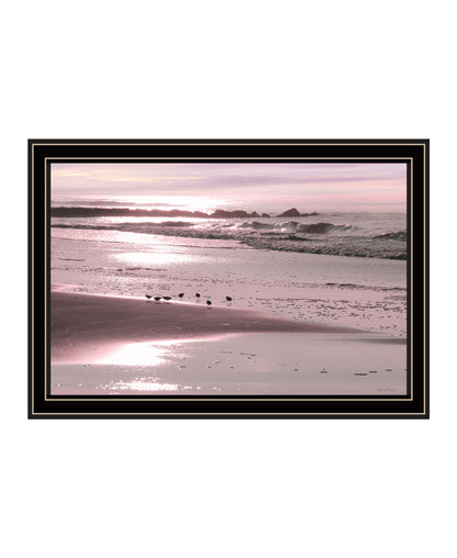 Breakfast On The Beach Black Framed Print Wall Art