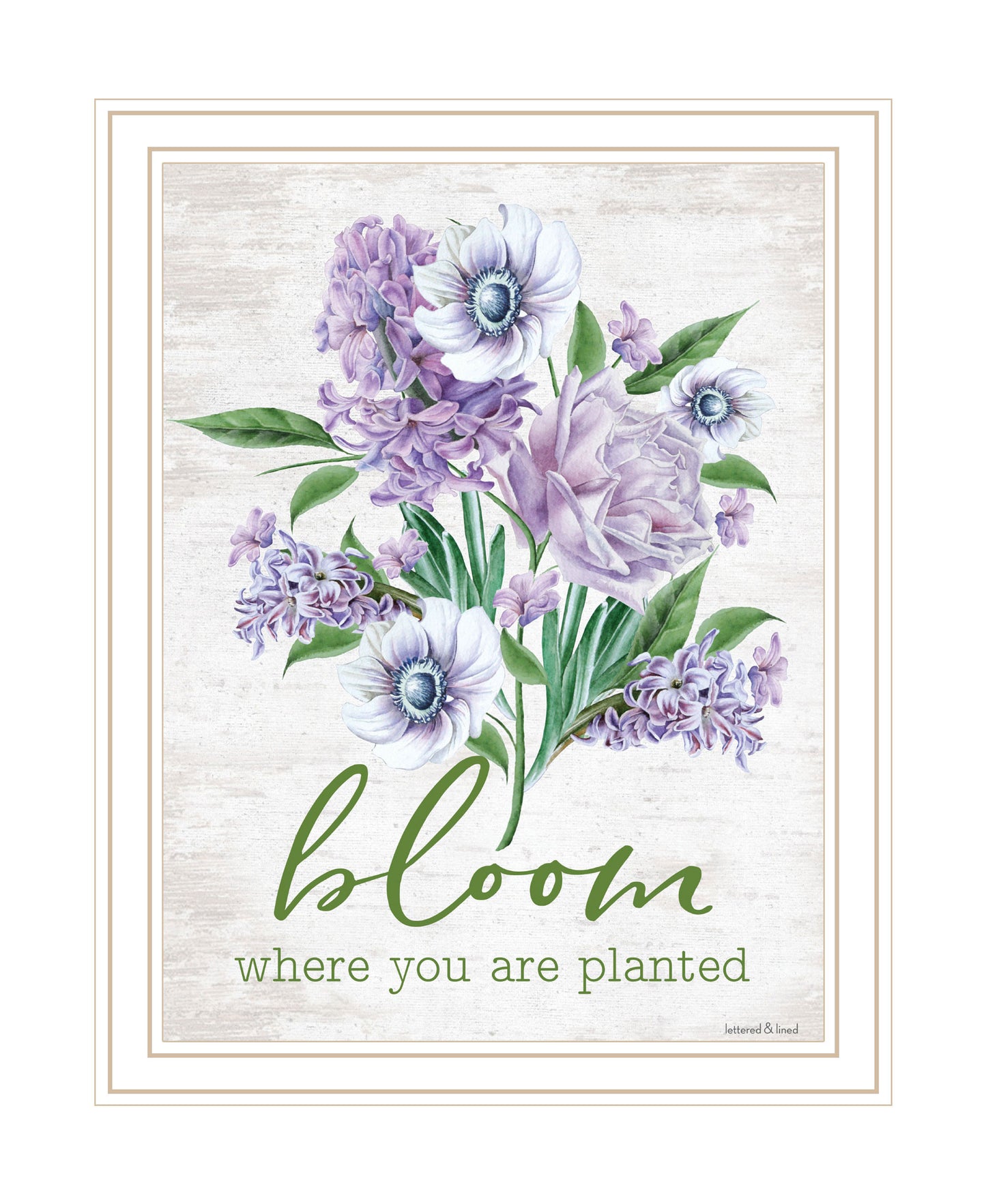 Bloom Where You Are Planted Black Framed Print Wall Art