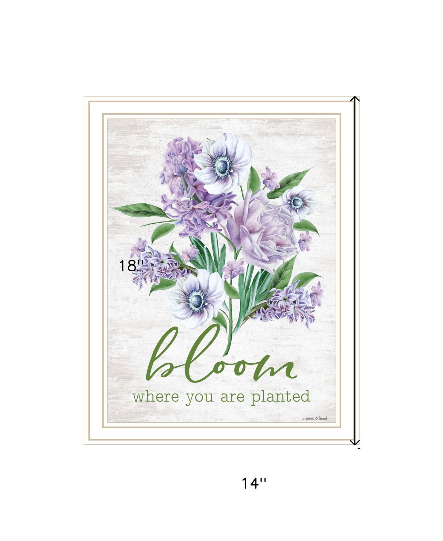 Bloom Where You Are Planted Black Framed Print Wall Art