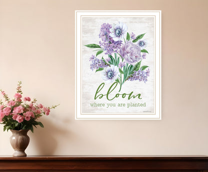 Bloom Where You Are Planted Black Framed Print Wall Art