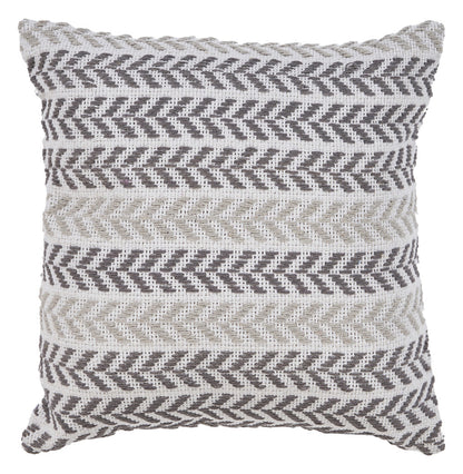 Set of Four 18" X 18" Blue Beach Chevron Cotton Zippered Pillow