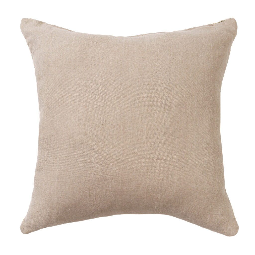 22" X 22" Brown Jute Pillow With Unavailable Edges