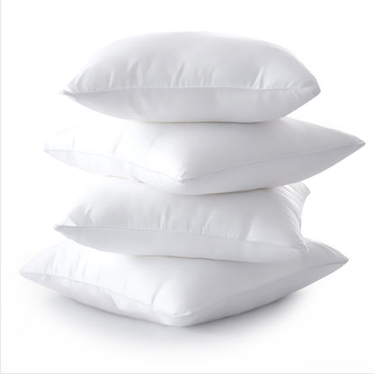 Set of Four 22" White Microfiber Throw Pillow Inserts