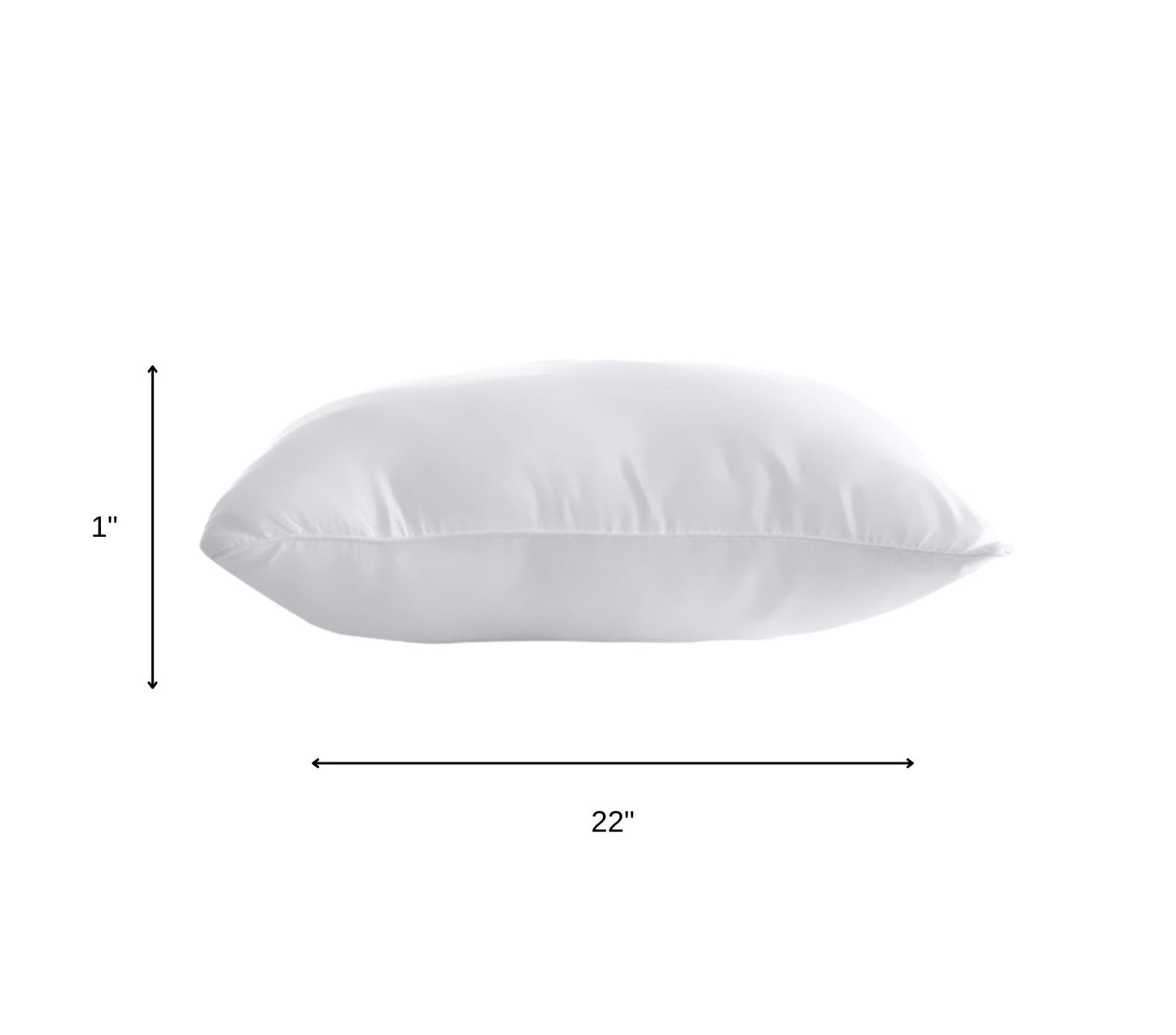 Set of Four 22" White Microfiber Throw Pillow Inserts