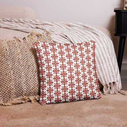 Geometric Patterned Throw Pillow - Rustic Boho Accent