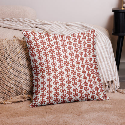 Geometric Patterned Throw Pillow - Rustic Boho Accent